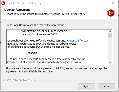 FileZilla Server — στιγμιότυπο οθόνης 1